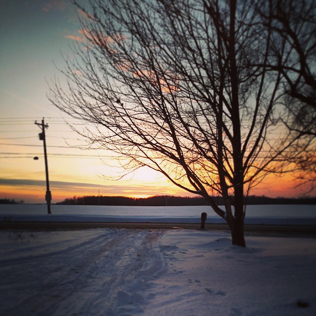 Ohio Winter sunset
