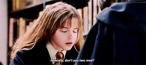 Hermoine dont you two read