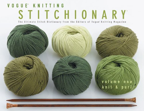 image of book cover with a pair of knitting needles and various skeins of green yarn