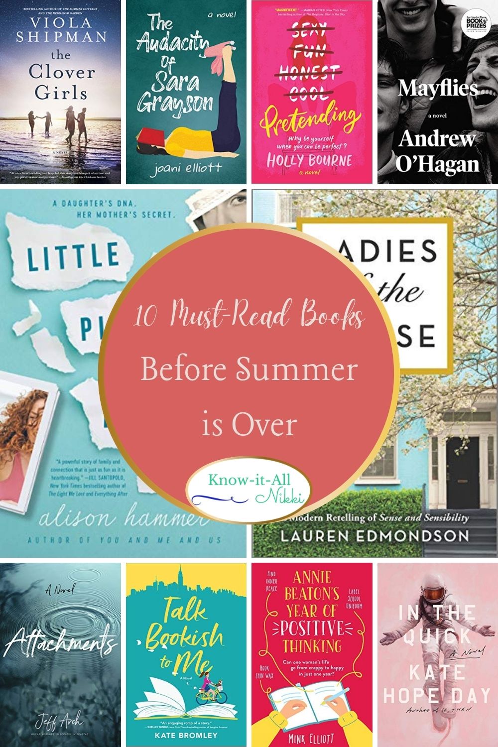 10 Books to read before summer is over - Know-it-all Nikki