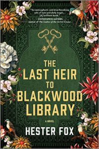 Book cover with green background featuring colorful flowers on the left and right and two skeleton keys crossing one another at the top.